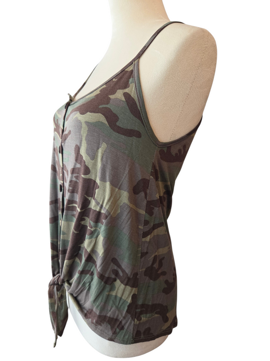 Camo Tie Front Tank