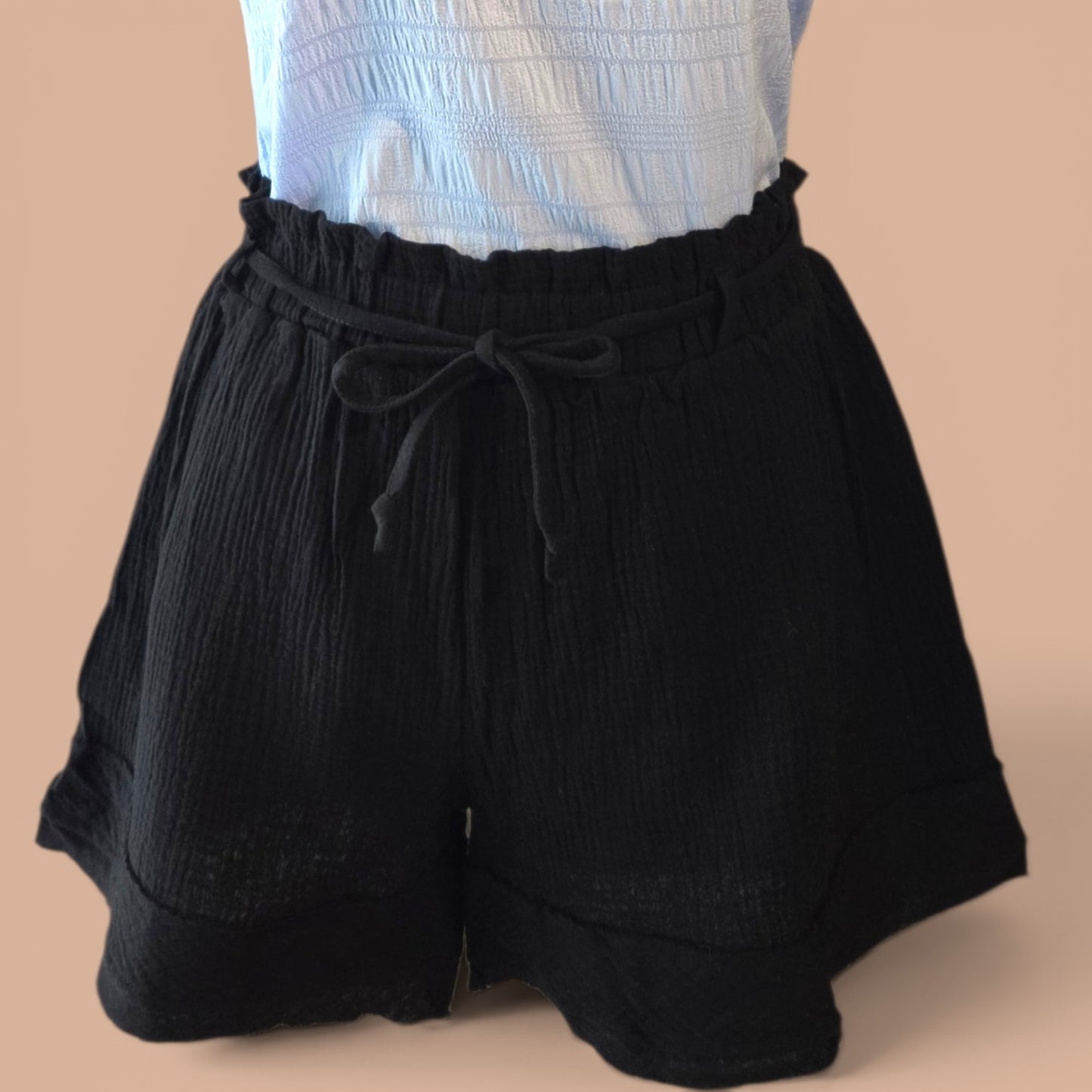 High Waisted Raw Hem Short
