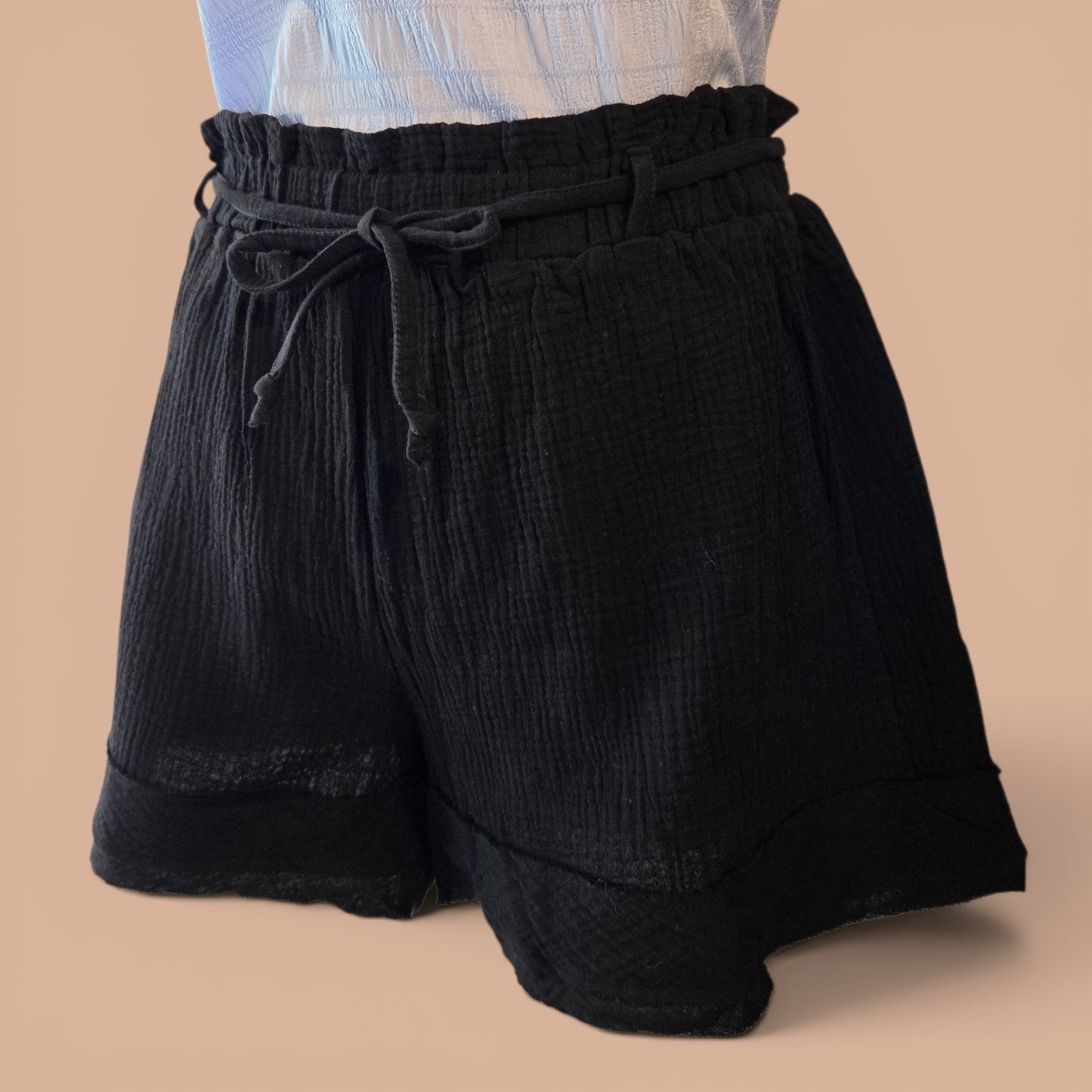 High Waisted Raw Hem Short