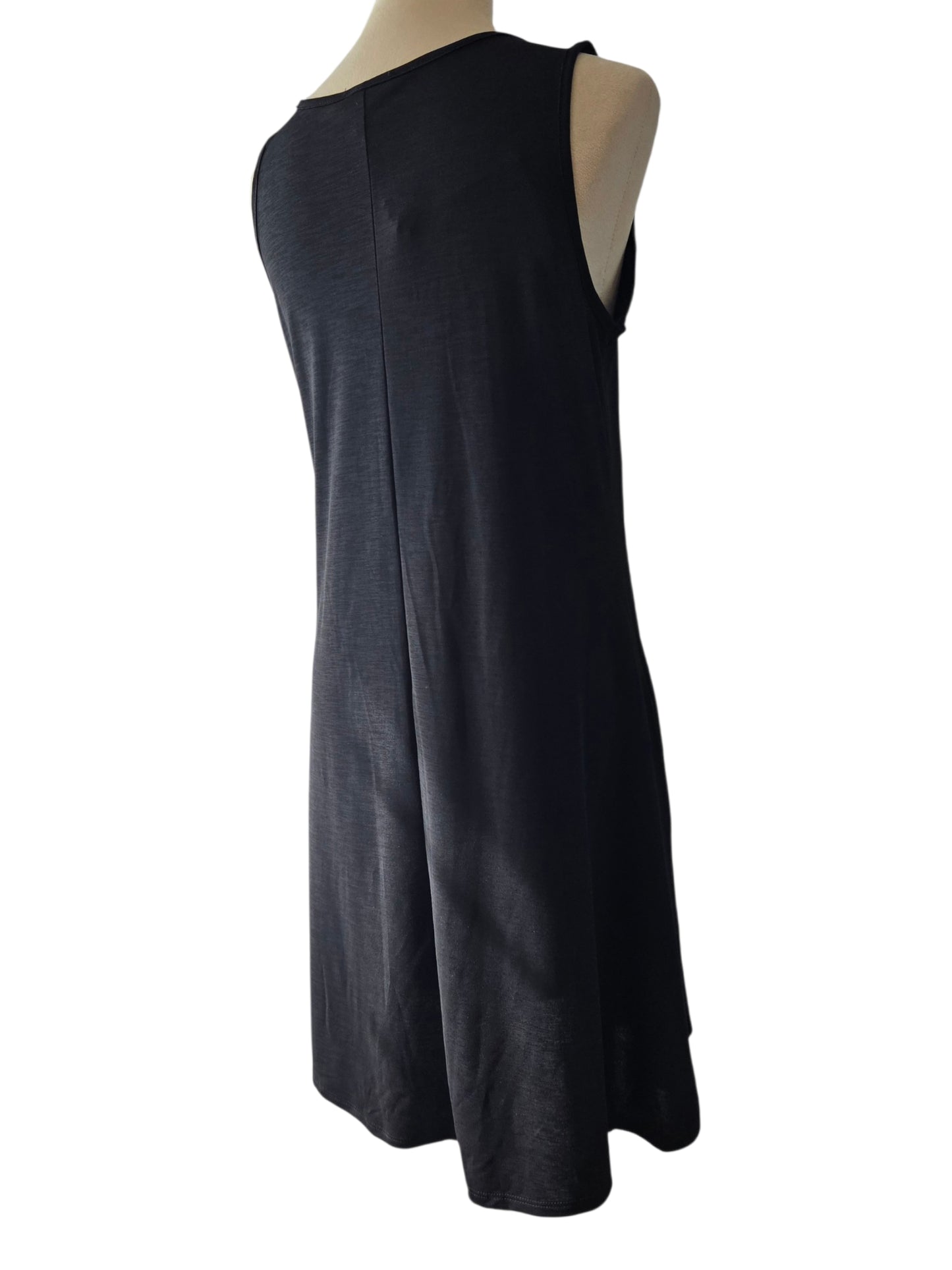 Black Vneck Tunic Dress