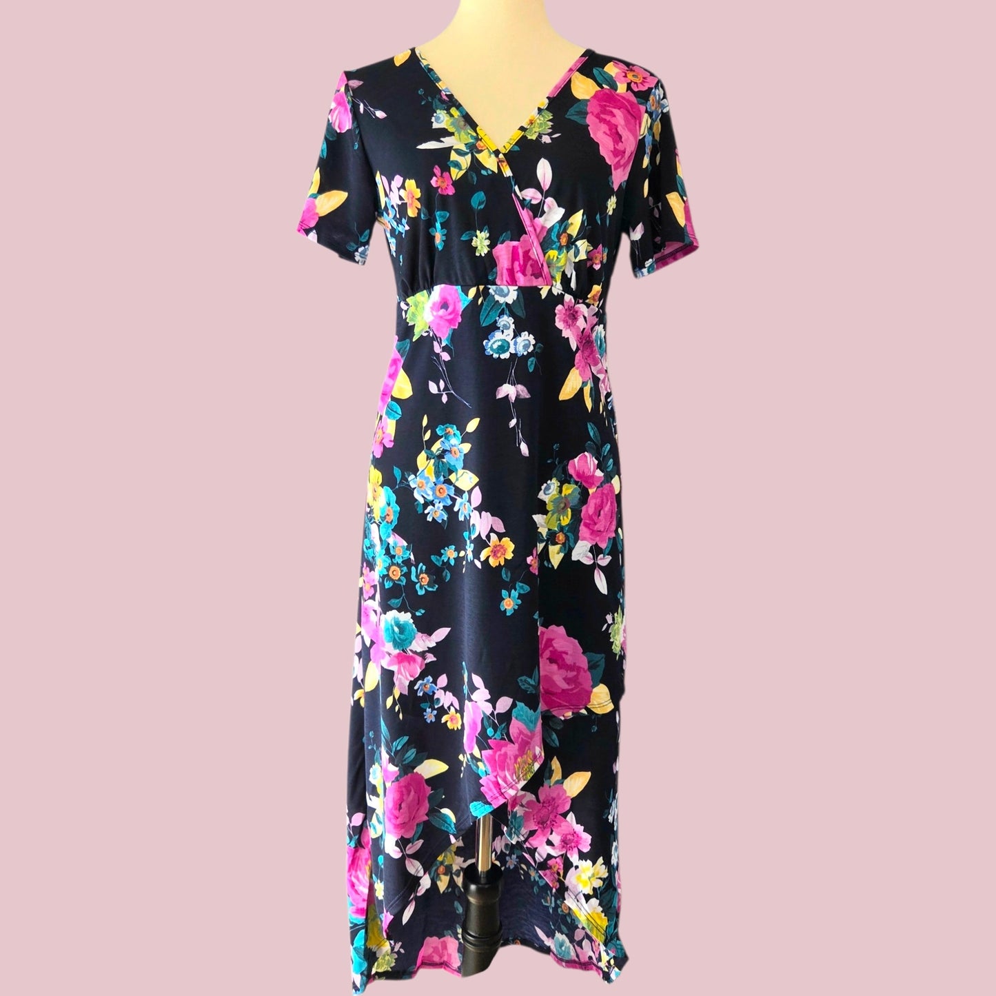 Floral Hi-Low Hem Maxi Dress