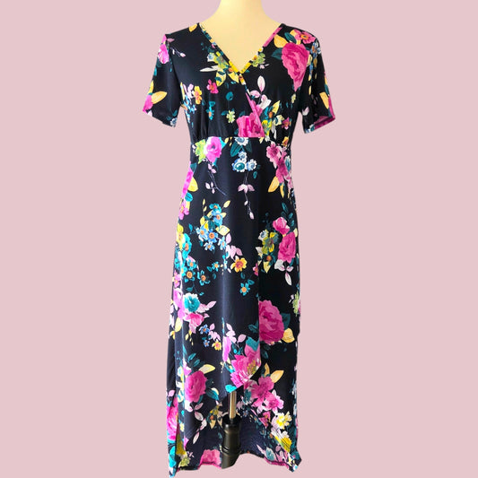 Floral Hi-Low Hem Maxi Dress