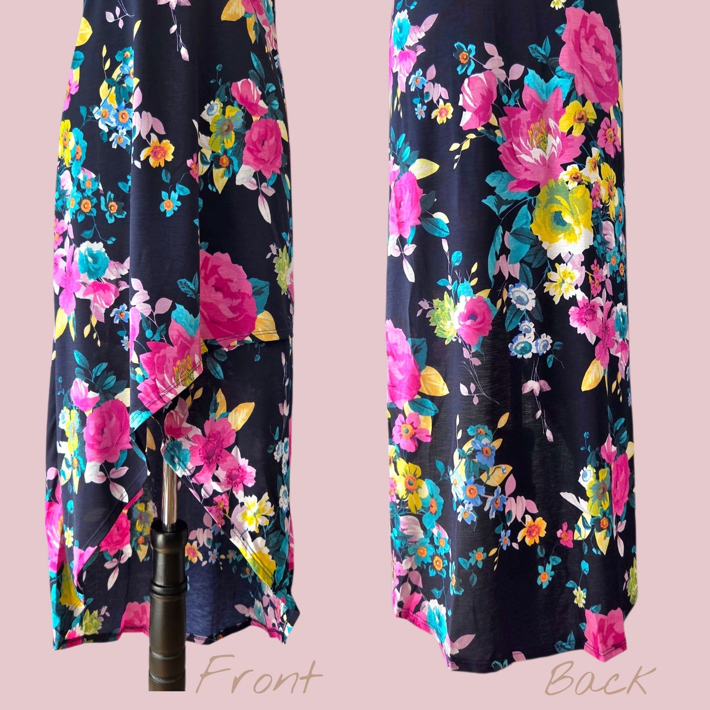 Floral Hi-Low Hem Maxi Dress