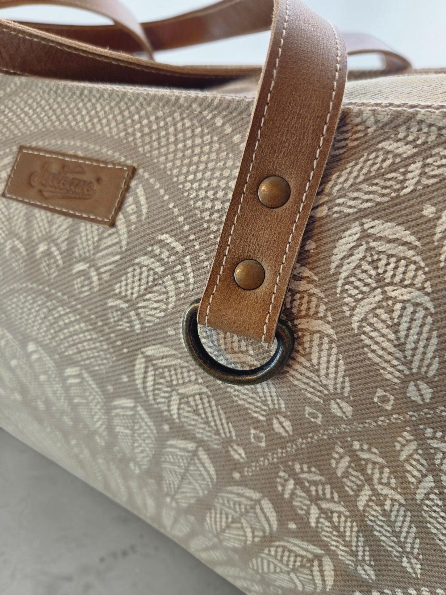 Vintage Feather Up-cycled Weekender
