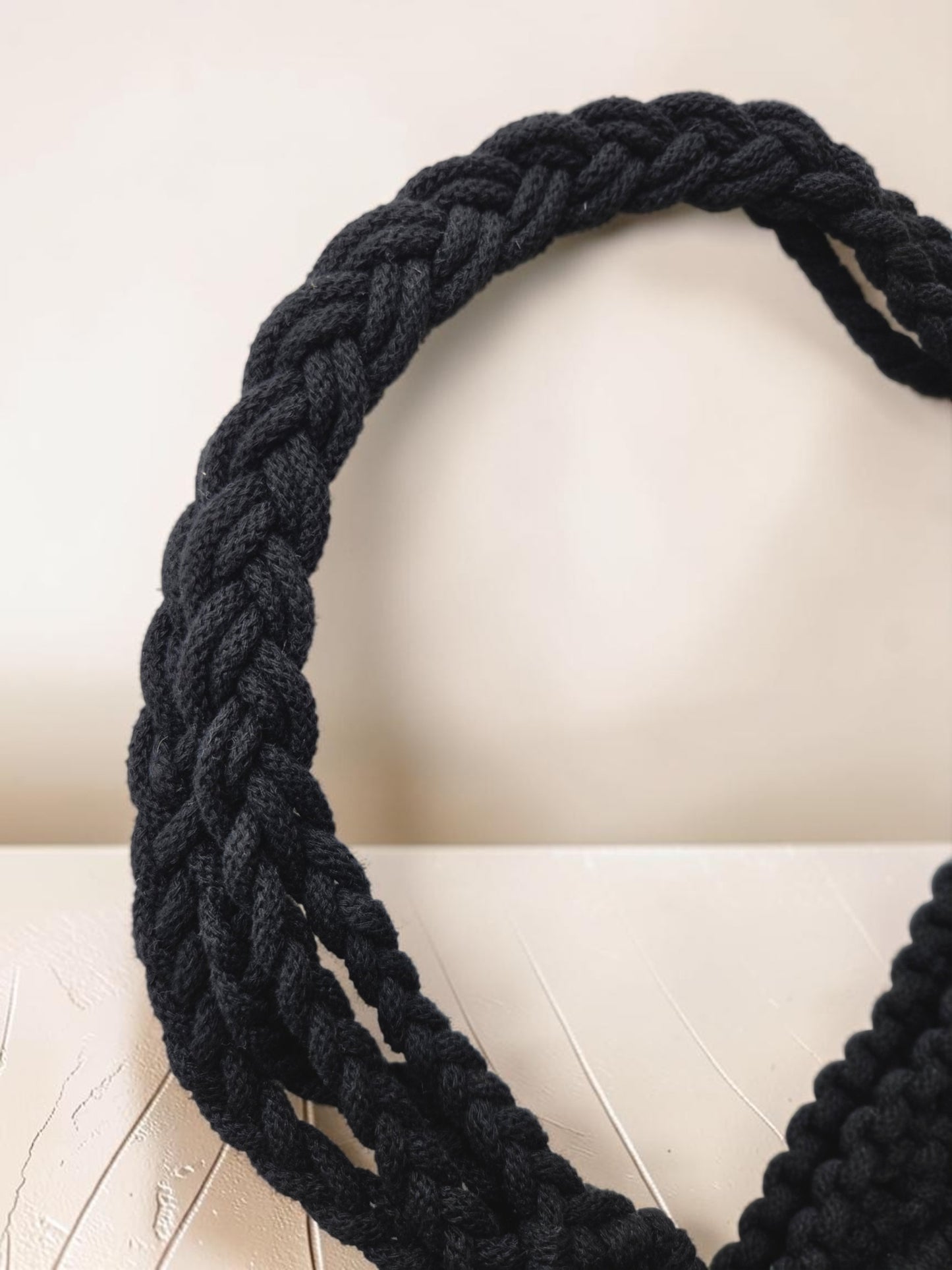 Black Diamond Macramè Tote