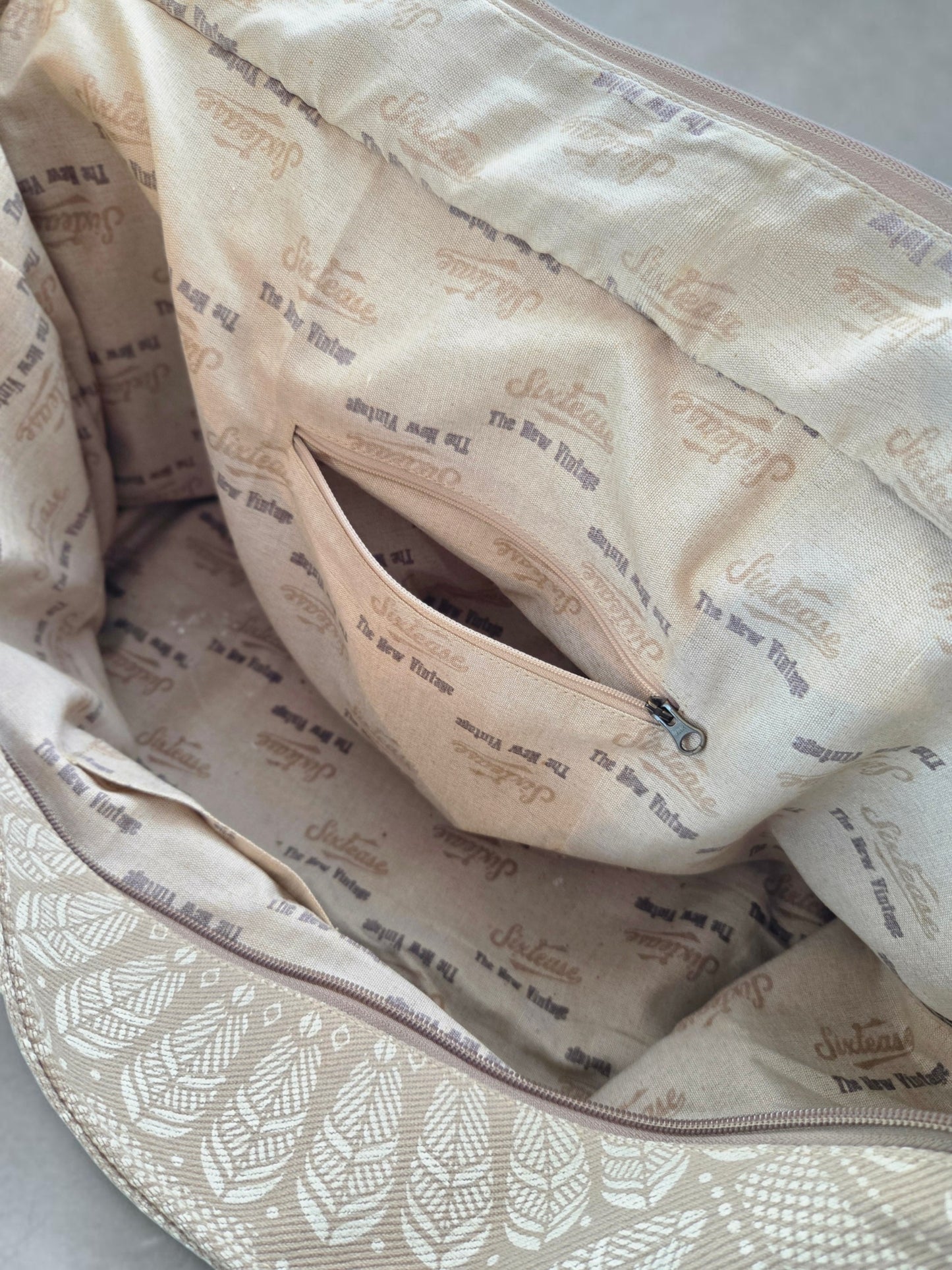 Vintage Feather Up-cycled Weekender