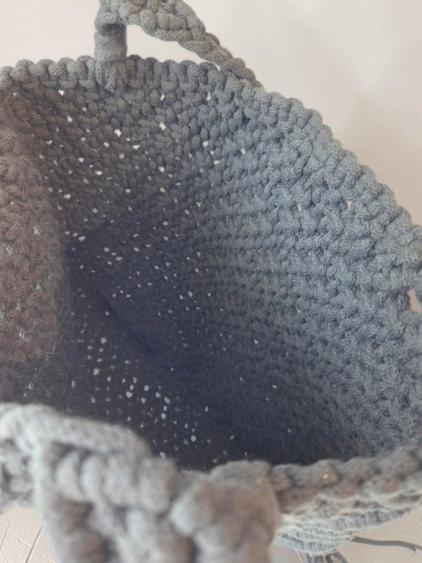 Black Diamond Macramè Tote