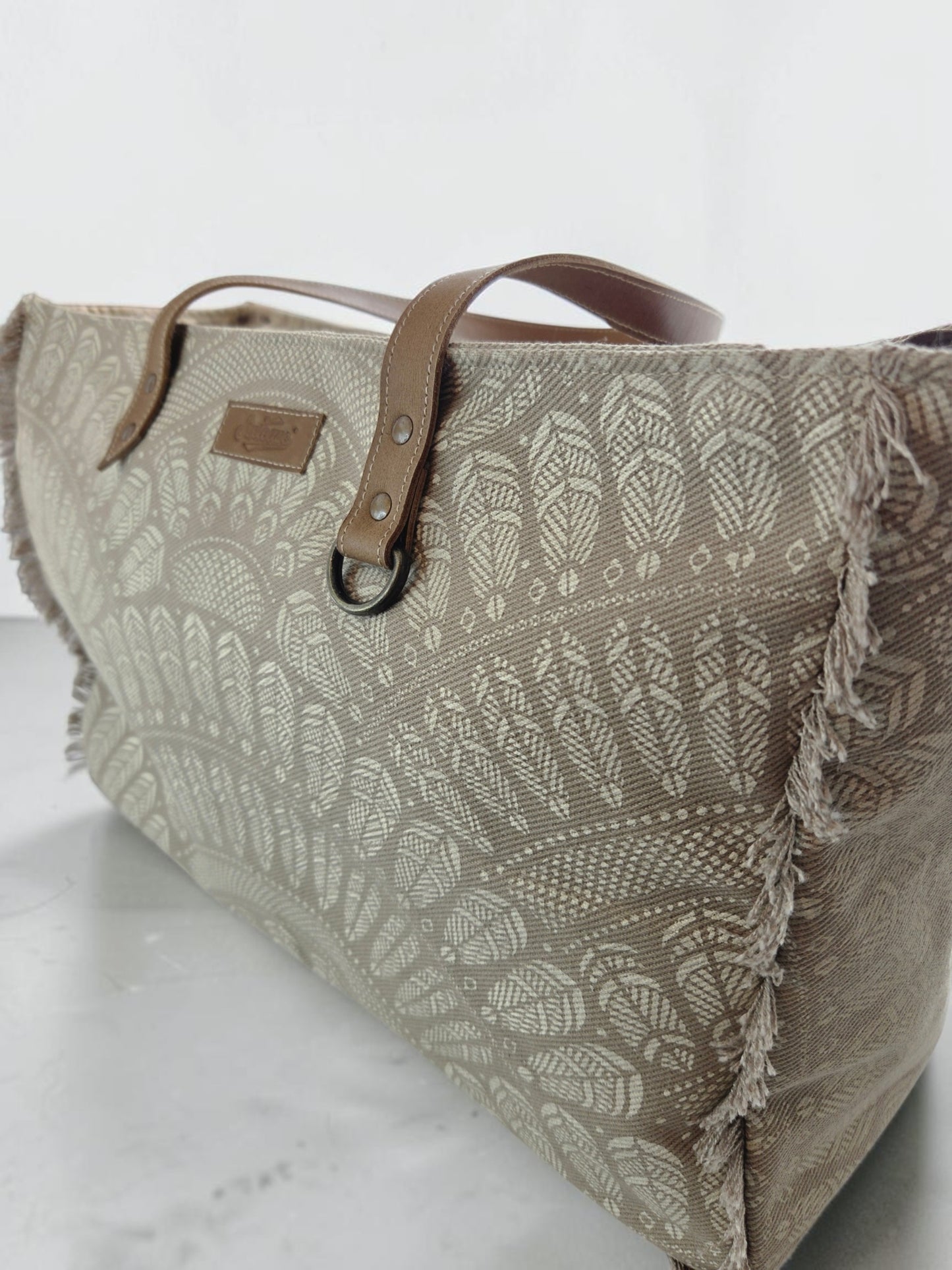 Vintage Feather Up-cycled Weekender