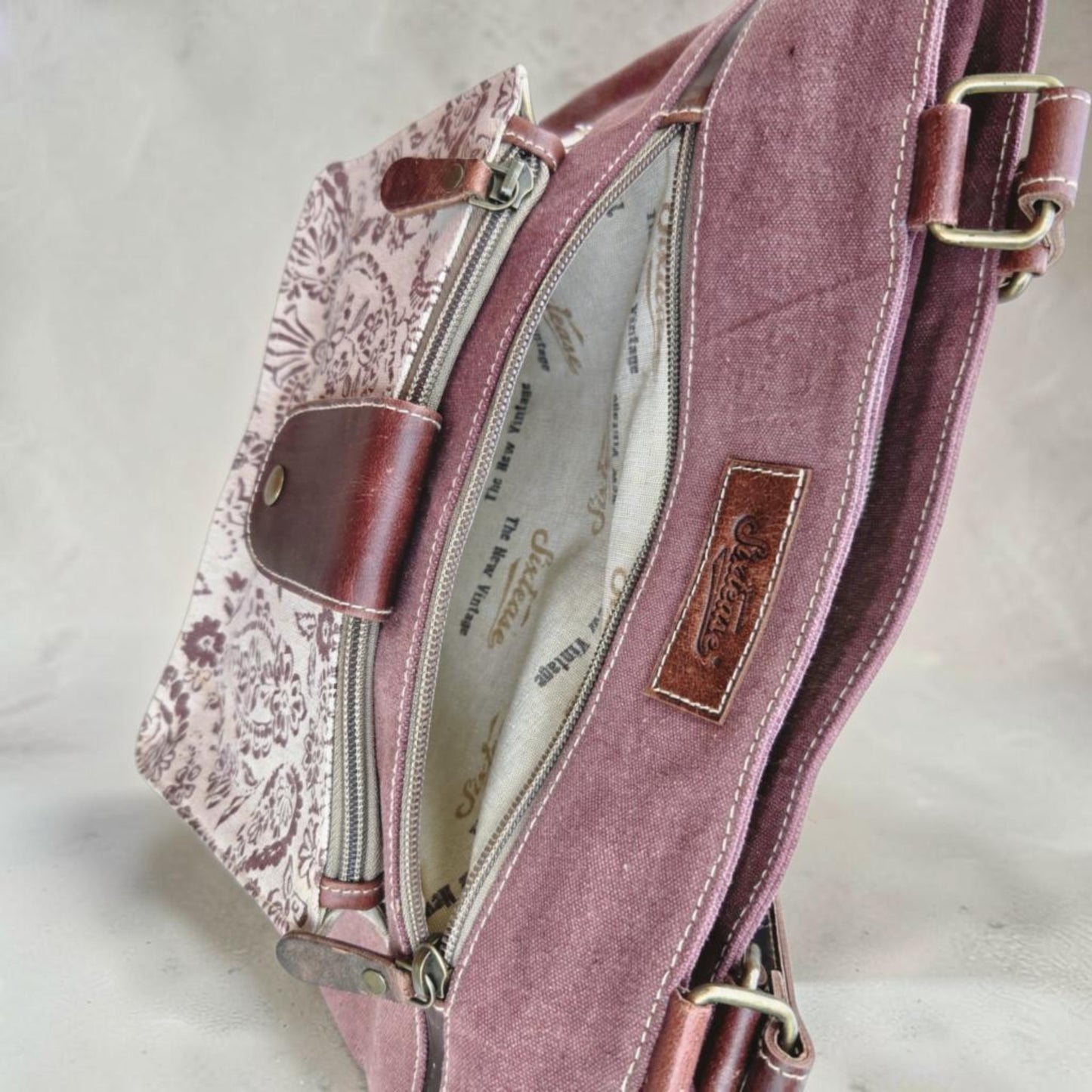 Maroon Paisley Saloon Purse