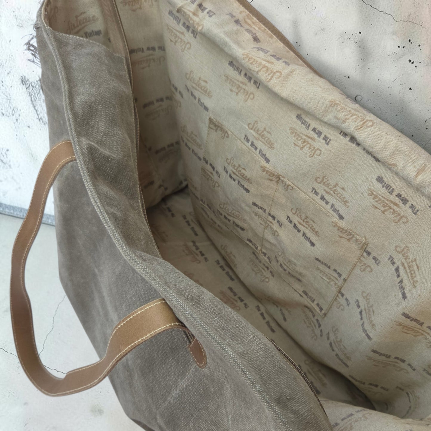 Mandala Up-cycled Canvas Weekender with Cow Hide Trim