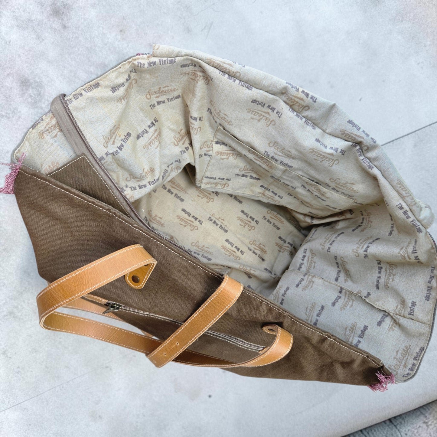 Feathered Up-cycled Canvas Weekender