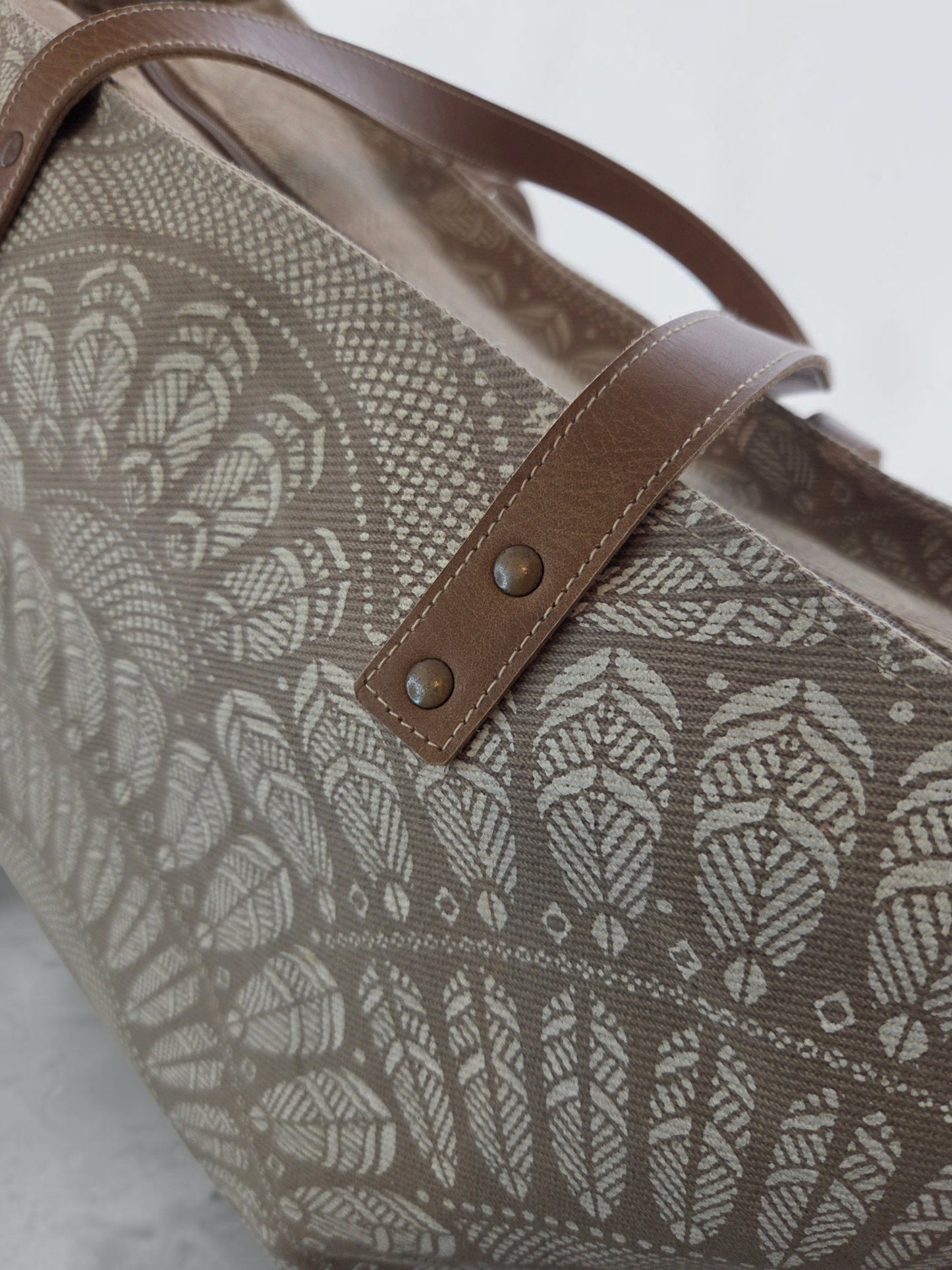 Vintage Feather Up-cycled Weekender