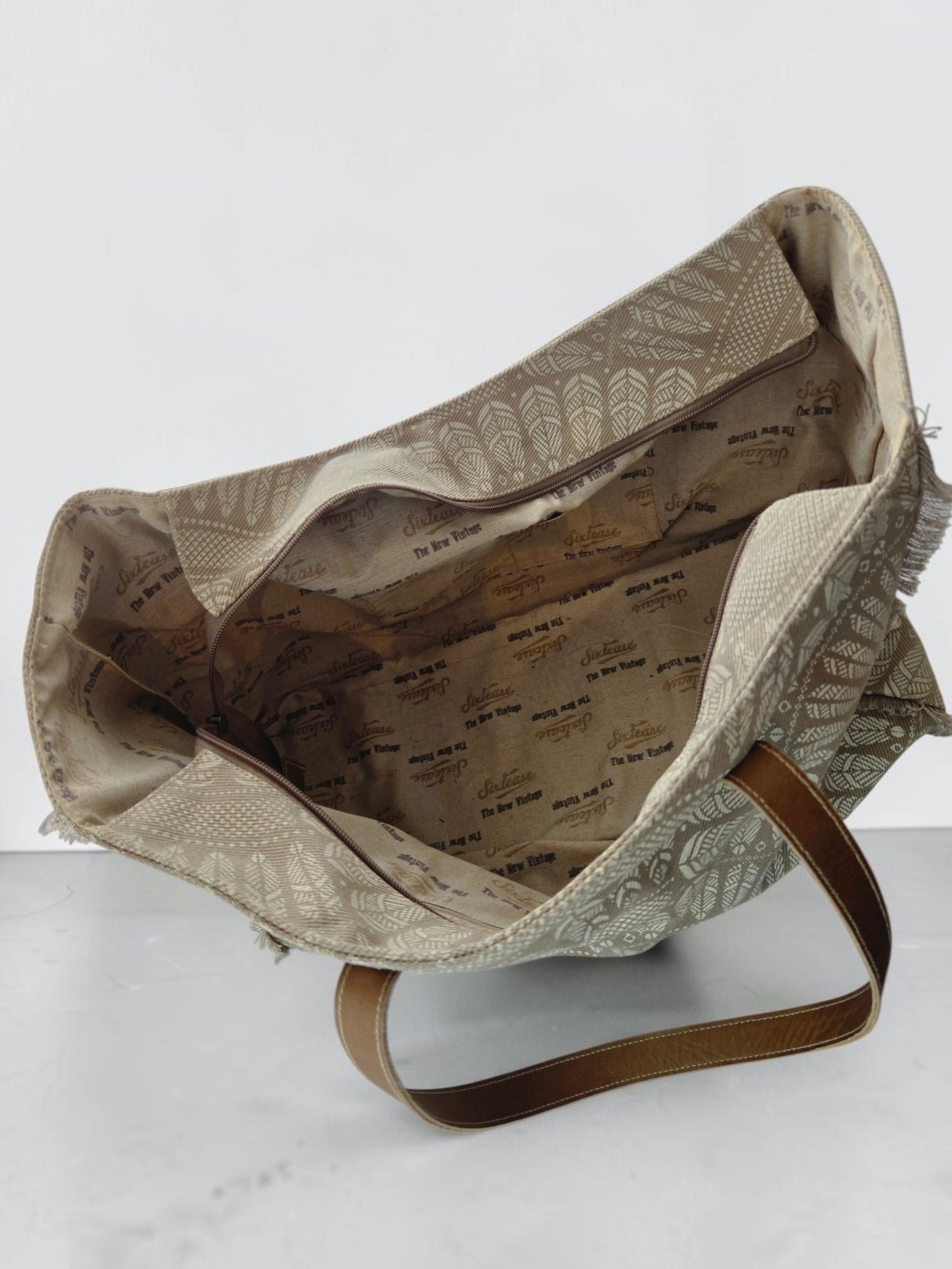 Vintage Feather Up-cycled Weekender
