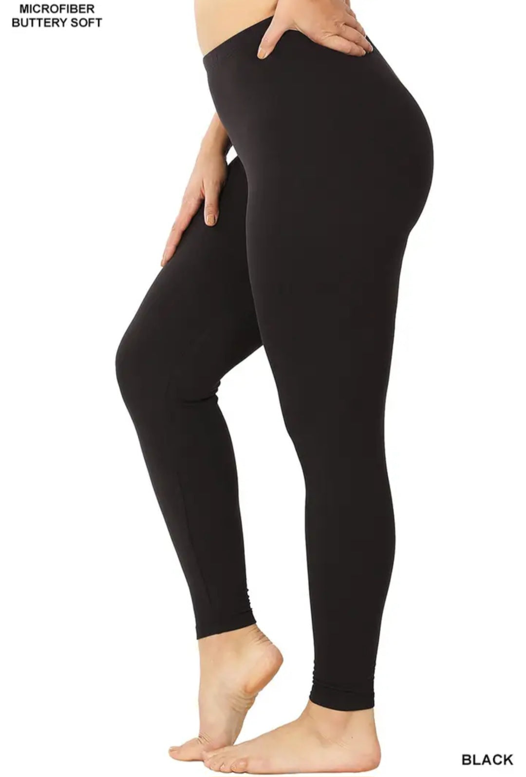 Zanana Basic Elastic Waist Legging